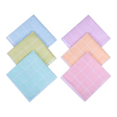 Kuber Industries Handkerchief | Cotton Handkerchief for women | Women’s Vintage Hanky | Women's Handkerchiefs | Ladies Rumal Hankies | Light Check | 6 Piece Set | Multi